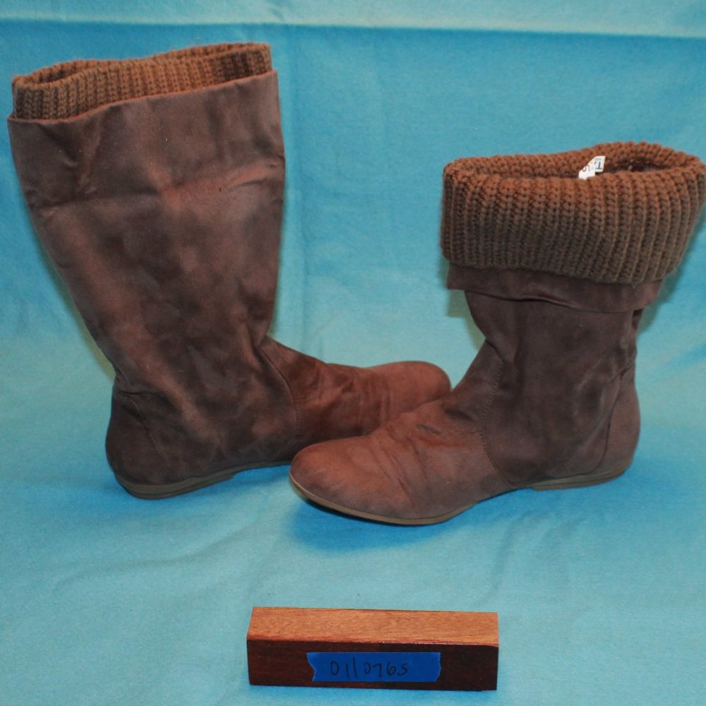 Xhiliration Brown Sweater Slouch Boots